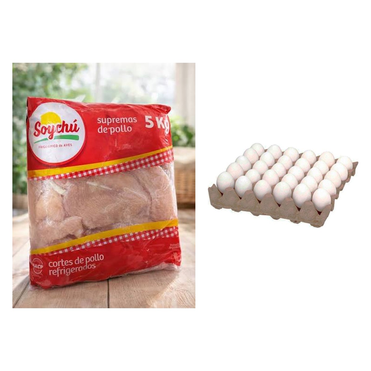 Combo 1: 5 KG de Suprema Soychú+ 1 Maple de 30 Huevos N1