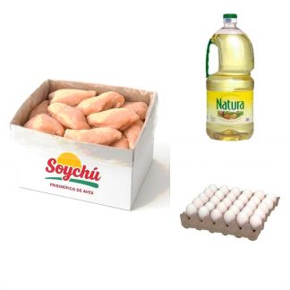 Combo 1507: 15 KG de Suprema Soychú IQF + Aceite de Girasol Natura 3 L + 4 Maples de Huevos N1