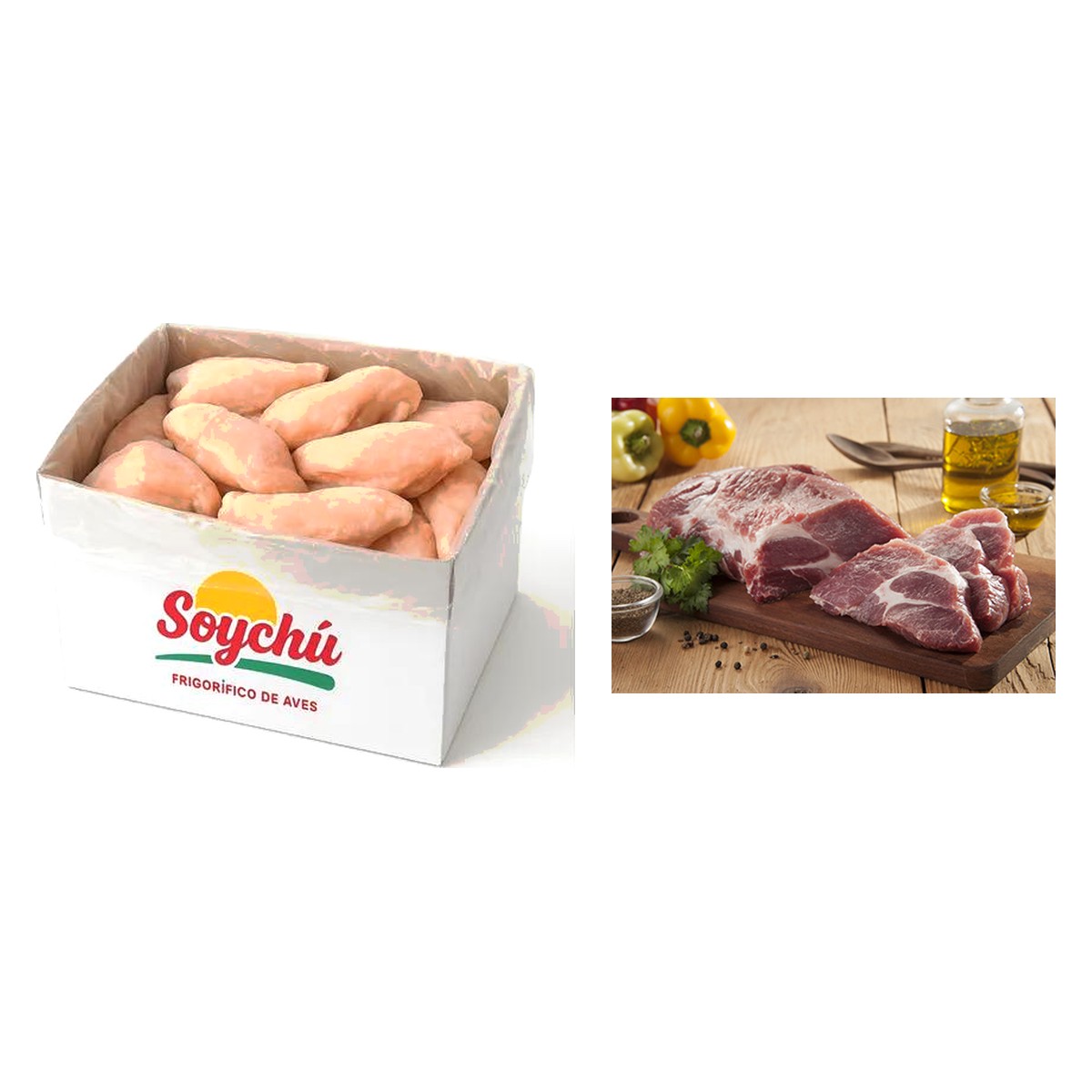 Combo 1511: 15 KG de Suprema Soychú IQF + Bondiola de Cerdo pieza aprox. 2,5 kg