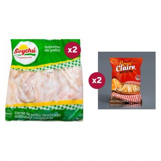 Combo 1538: 2 x 5 KG de Suprema Soychú Bolsa Verde + 2 x 2,5 KG de Papas Fritas Pom Claire